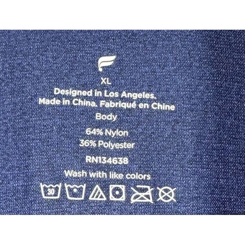 Fabletics Polo Shirt Men XL‎ Blue Breathable Lightweight